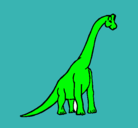 Dibujo Braquiosaurio pintado por luisma