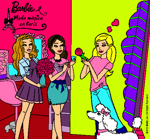 Barbie de compras con sus amigas