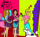 Dibujo Barbie de compras con sus amigas pintado por llllllllllli