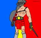 Dibujo Gladiador pintado por tudor 