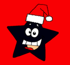Dibujo estrella de navidad pintado por olajk