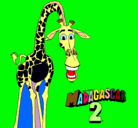 Dibujo Madagascar 2 Melman pintado por rocado