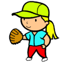 Dibujo Jugadora de béisbol pintado por kimberlyn