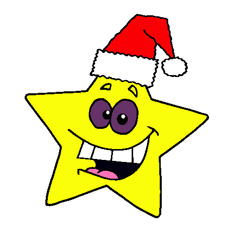 Dibujo estrella de navidad pintado por chilola