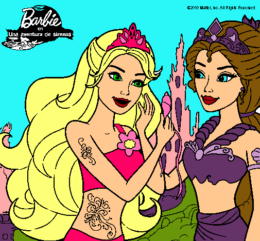 Barbie se despiede de la reina sirena