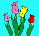 Dibujo Tulipanes pintado por lore