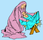 Dibujo Nacimiento del niño Jesús pintado por holms