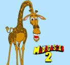 Dibujo Madagascar 2 Melman pintado por flopigb