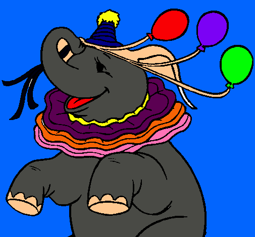 Elefante con 3 globos