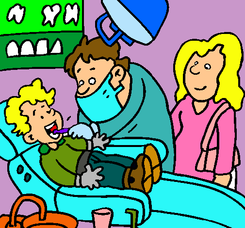 Niño en el dentista