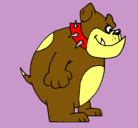 Dibujo Bulldog inglés pintado por werty