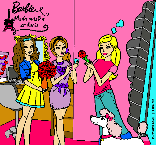 Barbie de compras con sus amigas