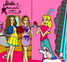 Dibujo Barbie de compras con sus amigas pintado por anitacarina