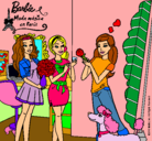 Dibujo Barbie de compras con sus amigas pintado por pintorilla