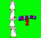 Dibujo Madagascar 2 Pingüinos pintado por malas