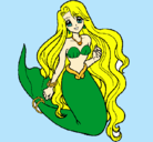 Dibujo Sirenita pintado por princess91