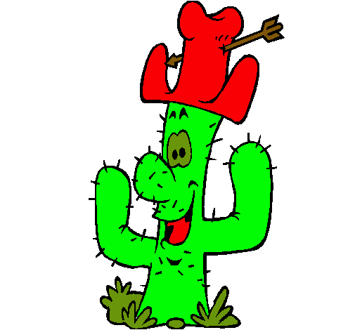 Cactus con sombrero