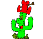 Dibujo Cactus con sombrero pintado por rosemary