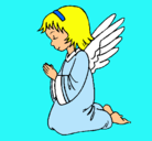Dibujo Ángel orando pintado por alba-adela