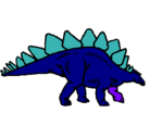 Dibujo Stegosaurus pintado por AARON8
