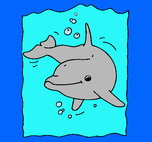 Dibujo Delfín pintado por alba-adela