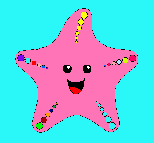 Dibujo Estrella de mar pintado por alba-adela