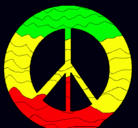 Dibujo Símbolo de la paz pintado por tom789010