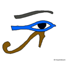 Dibujo Ojo Horus pintado por militta