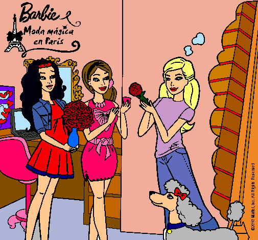 Barbie de compras con sus amigas