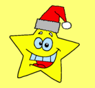 Dibujo estrella de navidad pintado por yarya