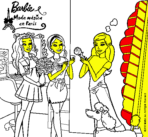 Barbie de compras con sus amigas