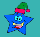 Dibujo estrella de navidad pintado por lolailoileo