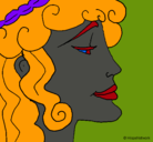 Dibujo Cabeza de mujer pintado por ESCOLA