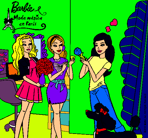 Barbie de compras con sus amigas