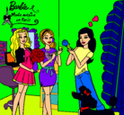 Dibujo Barbie de compras con sus amigas pintado por leti