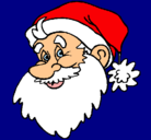 Dibujo Cara Papa Noel pintado por amalia