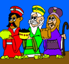 Dibujo Los Reyes Magos pintado por mariaaaaa