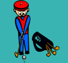 Dibujo Jugador de golf II pintado por deprtes