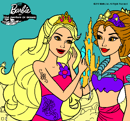 Barbie se despiede de la reina sirena