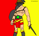 Dibujo Gladiador pintado por leoz