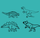 Dibujo Dinosaurios de tierra pintado por pocoyo