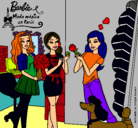 Dibujo Barbie de compras con sus amigas pintado por oriolana