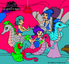 Dibujo Sirenas y caballitos de mar pintado por ANDREA5