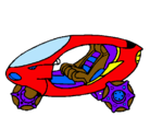 Dibujo Moto espacial pintado por axel