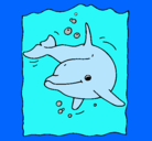 Dibujo Delfín pintado por delfin   