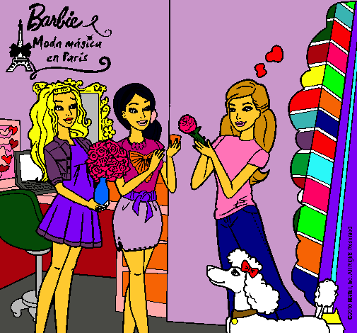 Barbie de compras con sus amigas