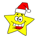 Dibujo estrella de navidad pintado por FUTBOL