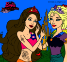 Dibujo Barbie se despiede de la reina sirena pintado por BERTA1