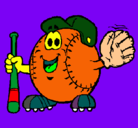Dibujo Bola de béisbol pintado por BOBI
