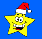 Dibujo estrella de navidad pintado por lidia1